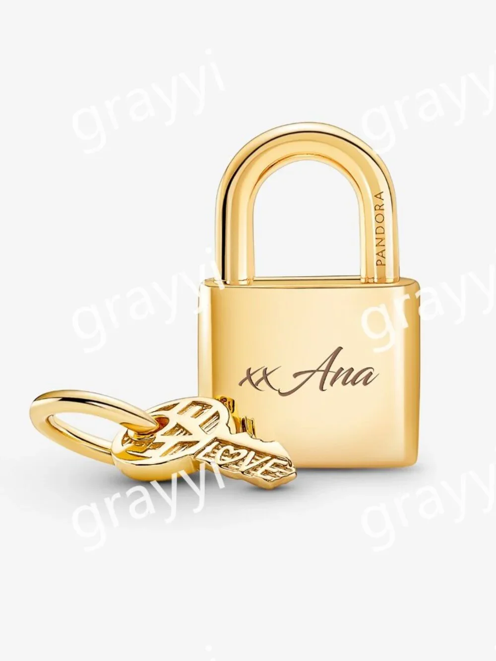 Pandora Padlock & Key Dangle Charm